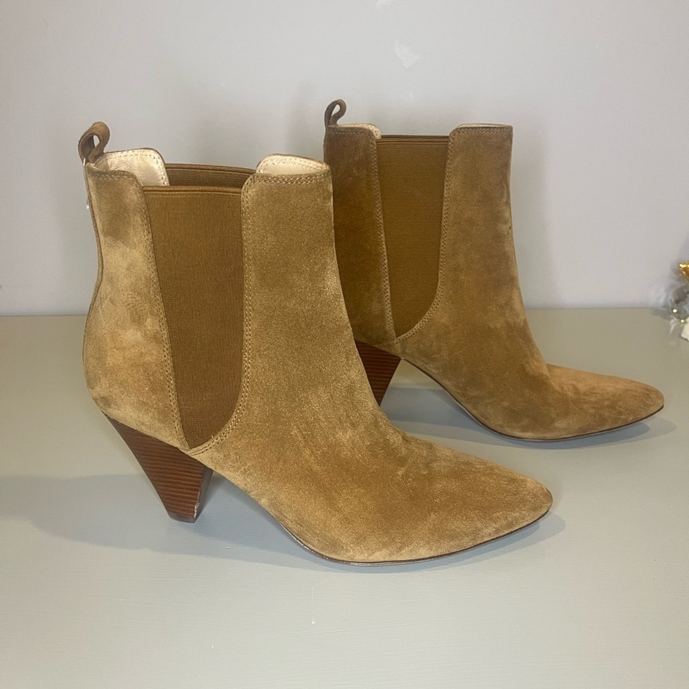 Veronica Beard Brown Suede ‘Baxter’ Ankle Booties- 9.5
